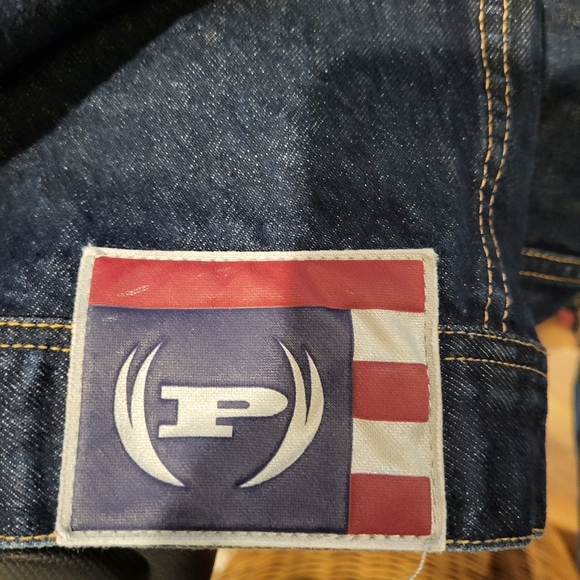 Vintage 90s Y2K Phat Farm Denim Blue Jean Button Up Jacket 3XL - Picture 5 of 9